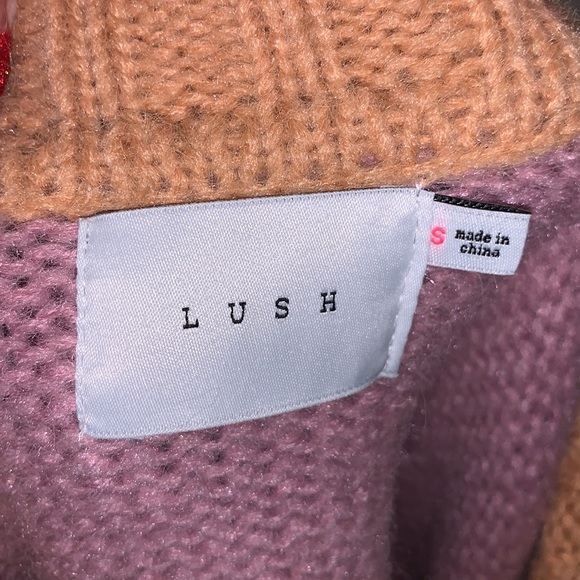 NWT Lush Bradie Crop Cable Knit Cardigan Sweater - Picture 7 of 8